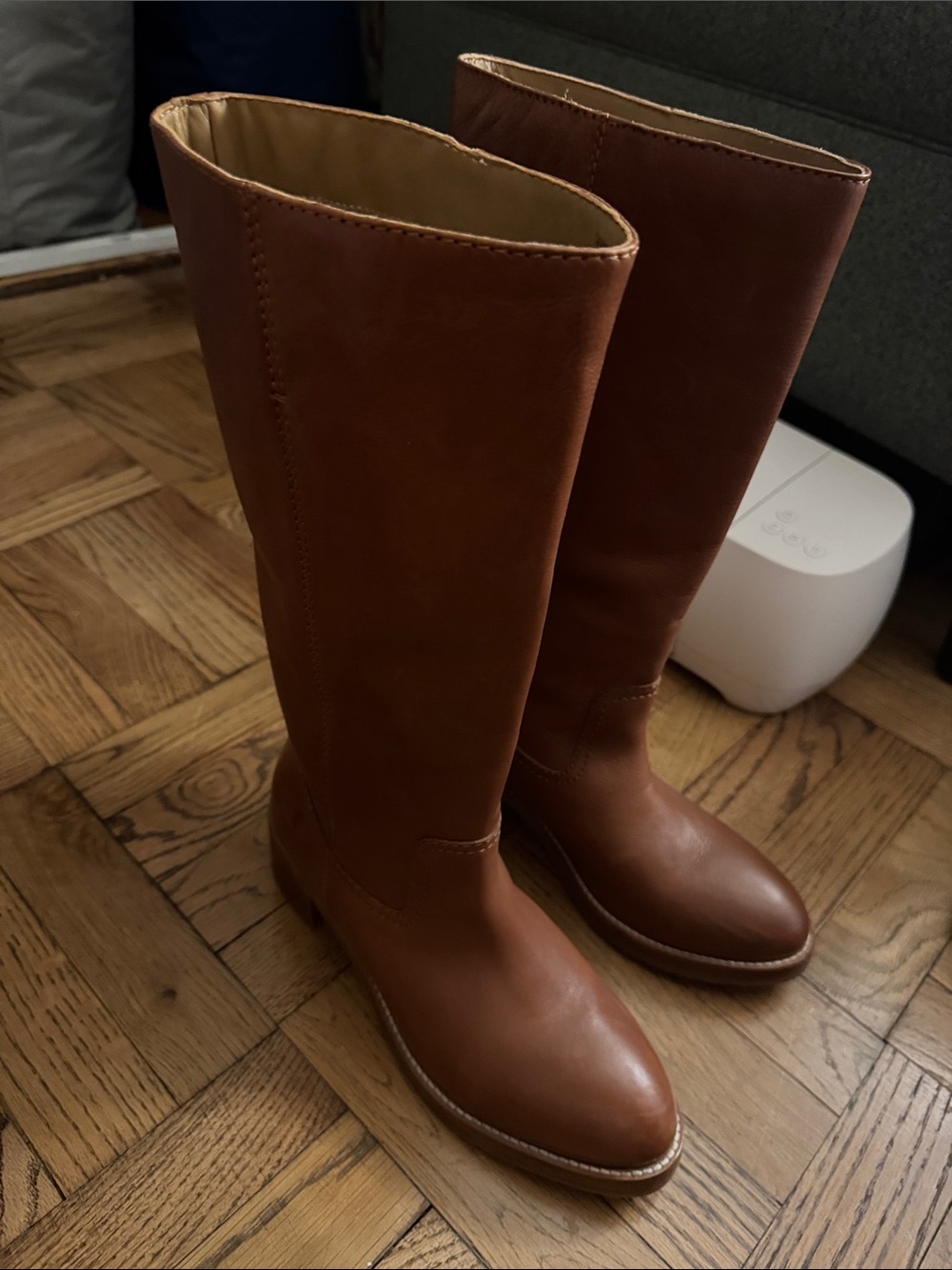 Frye Tall Leather Boots in Cognac - Picture 3 of 6